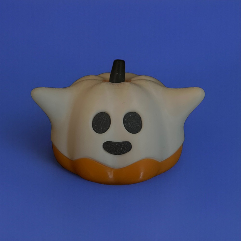 Mini 3d printed ghost pumpkin for fall / halloween